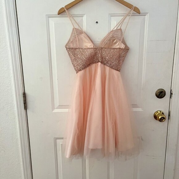Cinderella Divine Pink Sequins Prom Homecoming Wedding Tulle Short Dress Sz xs - Picture 8 of 10